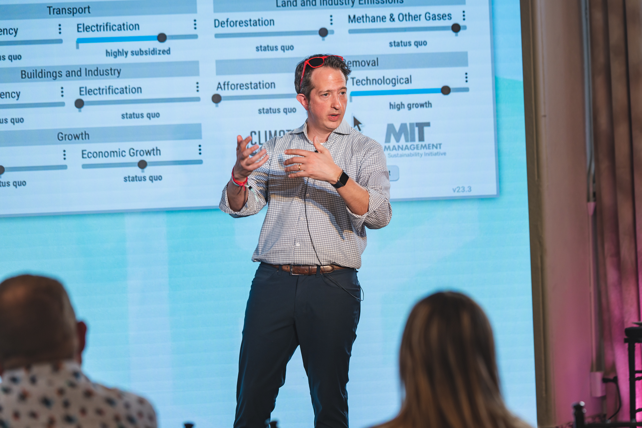 Presenter at climate event